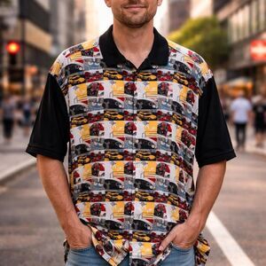 Merrill Forbes Shirt 2XL XXL AOP Racing Formula One 1 90s Y2K Streetwear Vtg